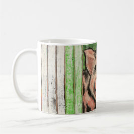 Schmutzige kleine Ferkel-u. Scheunen-Holz-Tasse Kaffeetasse