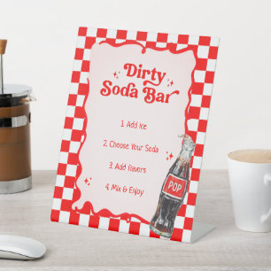 Schmutzige Limonadenbar für Babyparty Sockelschild