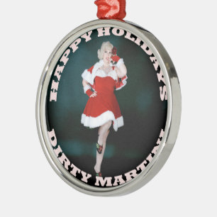 Schmutzige Martini-Weihnachtsverzierung Silbernes Ornament