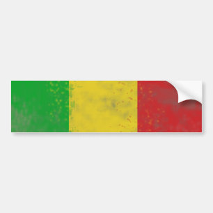 Schmutzige Rasta farbige Stangen Autoaufkleber