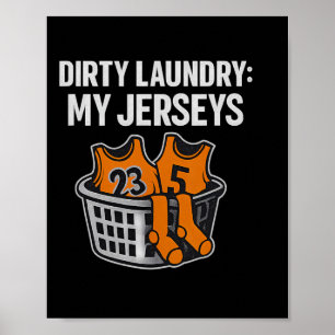 Schmutzige Wäsche Meine Jerseys Sketll Humor Neuhe Poster