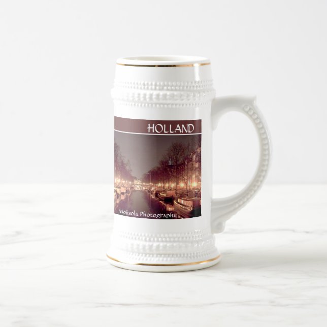 Schmutziger 3 Kasten Stein - AMSTERDAM NACHTS Bierglas (Rechts)