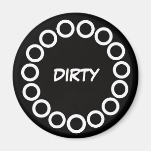 "SCHMUTZIGER" Diswasher Magnet ("SAUBERE" separat