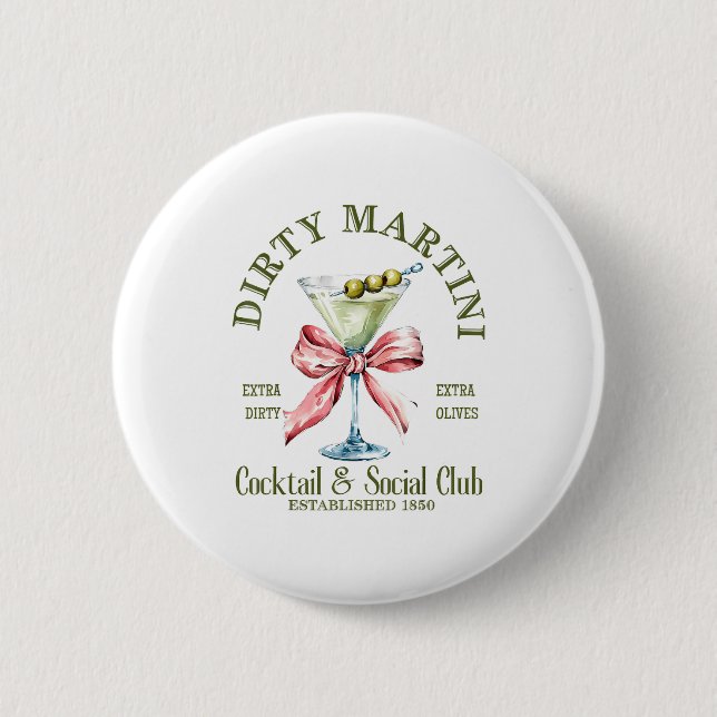 Schmutziger Junggesellinnenabschied Martini Tail C Button (Vorderseite)