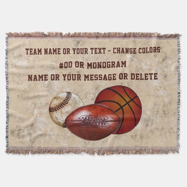 Schmutziges Aussehen Personalisierte Sportwürfelde Decke (Vorderseite)