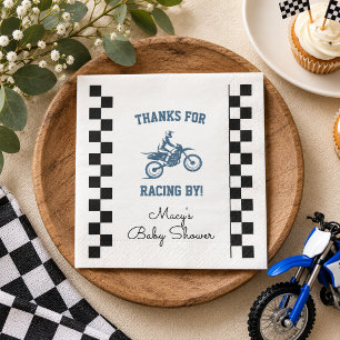 Schmutziges Fahrrad-Baby-Shower Serviette