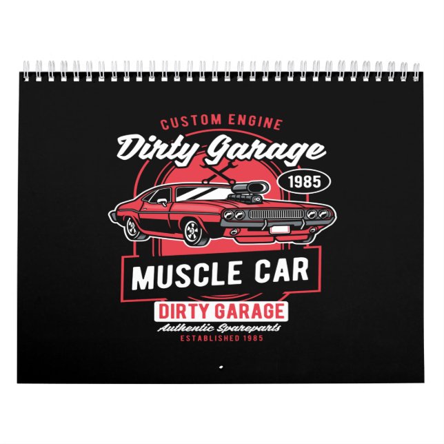 schmutziges Garagenfahrzeug Kalender (Titelbild)
