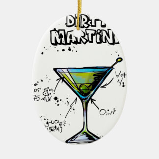 Schmutziges Martini-Cocktail-Rezept Keramikornament