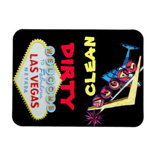 Schmutziges sauberes Las Vegas Magnet