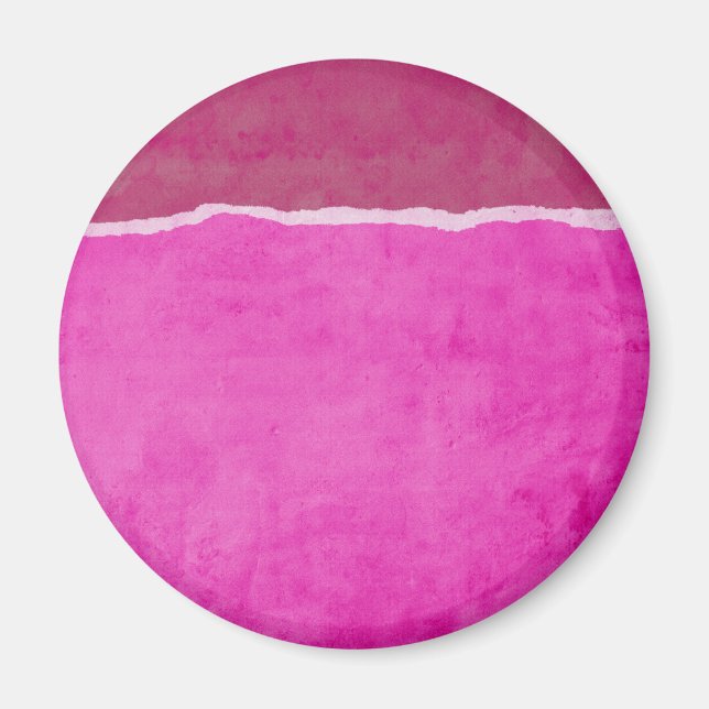 Schmutziges zerrissenes rosa Papier Magnet (Vorne)