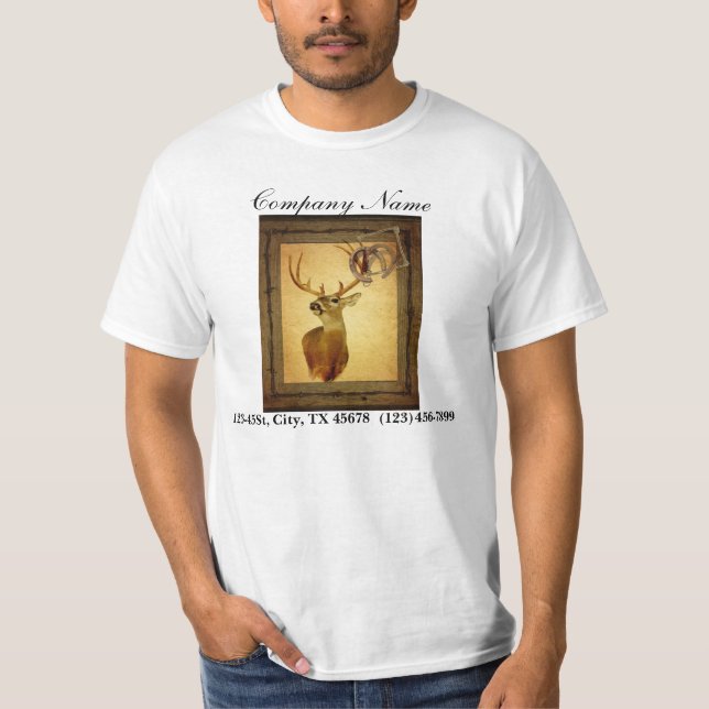 Schmutzrotwild Woodgrain-Tischlerbau T-Shirt (Vorderseite)