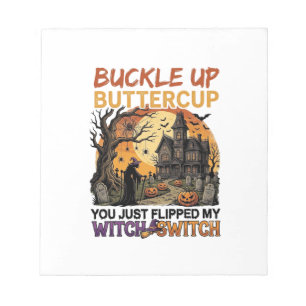 Schnall An Butterblume Hexen Schalter Halloween Ve Notizblock
