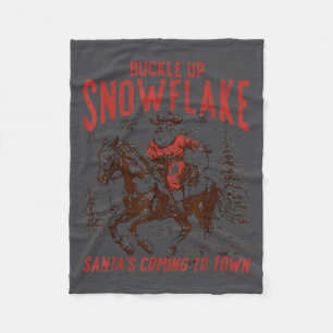 Schnall An Schneeblume Weihnachtsmann Cowboy Weste Fleecedecke