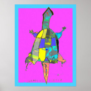 Schnappschildkröte Abstrakte Kunst Poster