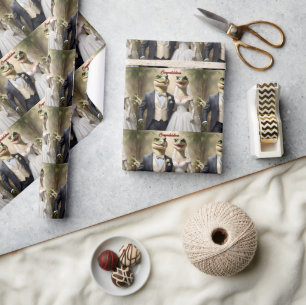"Schnappschuss Liebe: Eine krokodilische Hochzeits Geschenkpapier