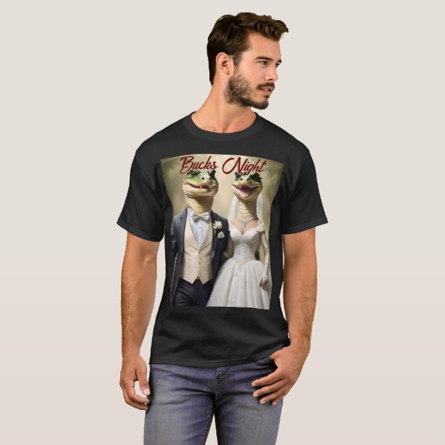 "Schnappschuss Liebe: Eine krokodilische Hochzeits T-Shirt (Vorne ganz)