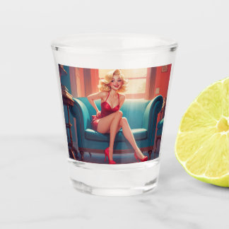 Schnapsglas Pin-Up Mädchen