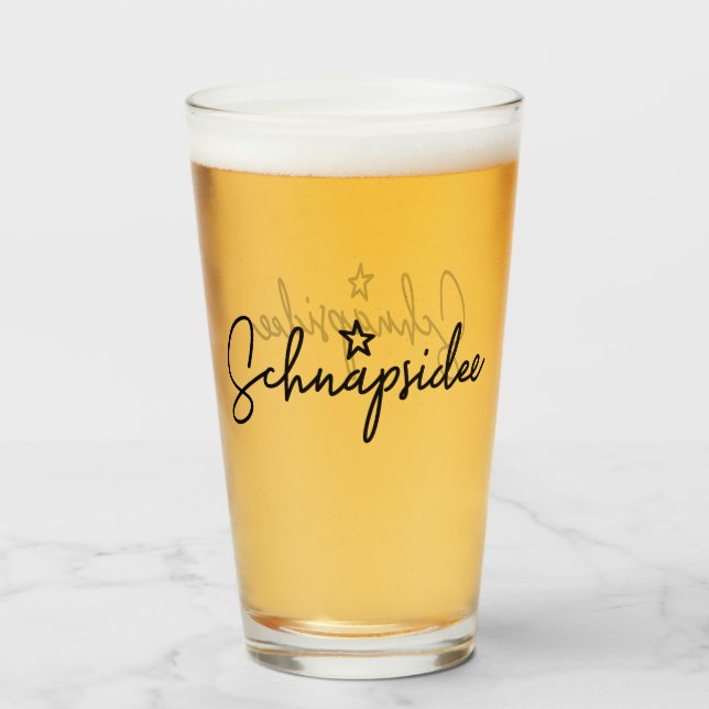 Schnapsidee, deutsches Wort, Booze Idee, Deutsch Glas (Rückseite (gefüllt))