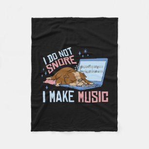 Schnarche nicht, ich mache Musik Bulldoge Schlaf N Fleecedecke