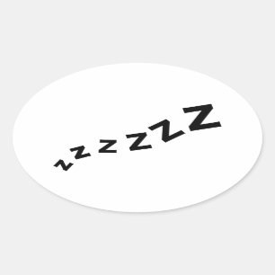 Schnarcher zzz ovaler aufkleber