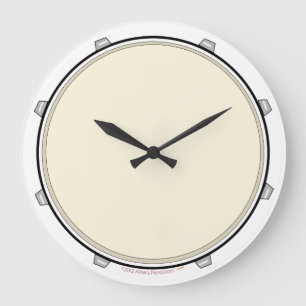 Schnarrtrommel-Uhr für Schlagzeuger und Große Wanduhr