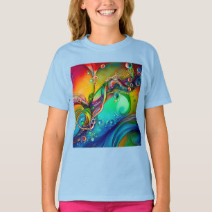 Schnauze! Farbige Bläschen Abstrakt T-Shirt