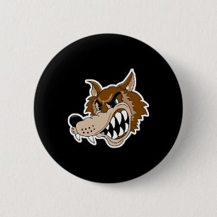 Schnauze Wolfsgesicht Button