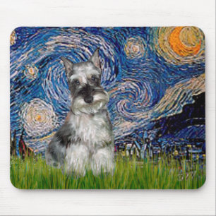 Schnauzer 1 - Starry Night Mousepad