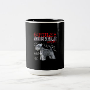 Schnauzer  5 Vorschriften für Inhaber von Kleinst Zweifarbige Tasse