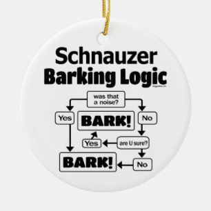 Schnauzer-Abstreifenlogik Keramik Ornament
