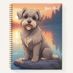 Schnauzer am See Notizbuch