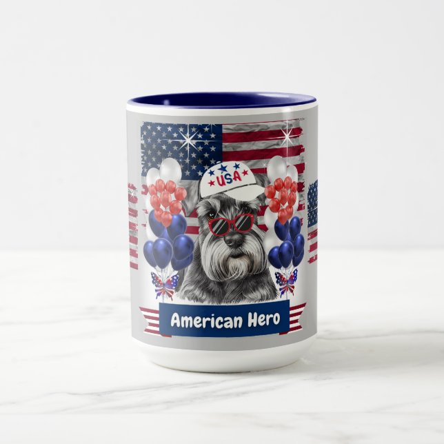 Schnauzer American Hero Coffee Tasse (Zentrum)