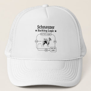 Schnauzer Barking Logic Cool Dog Pet Lover Sarcasm Truckerkappe