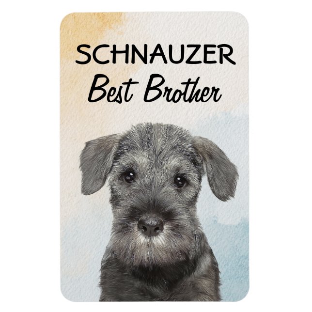 Schnauzer Best Brother Magnet (Vertikal)