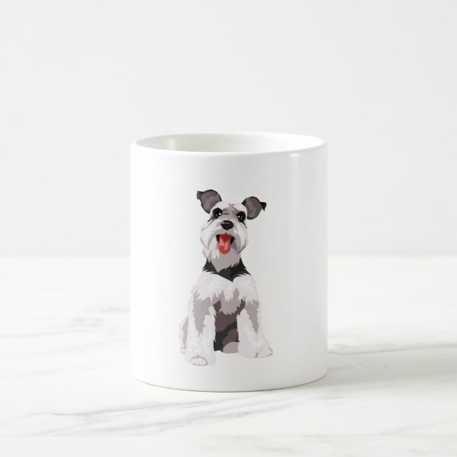 Schnauzer blanc illustration Mug (Centre)