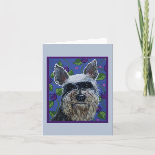 Schnauzer Blank Mitteilungskarten (Vorderseite)