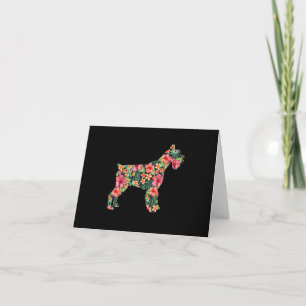 Schnauzer Blume Funny Dog Silhouette Blumengeschen