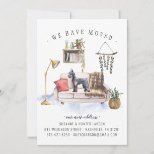 Schnauzer Chien Moving Faire-part