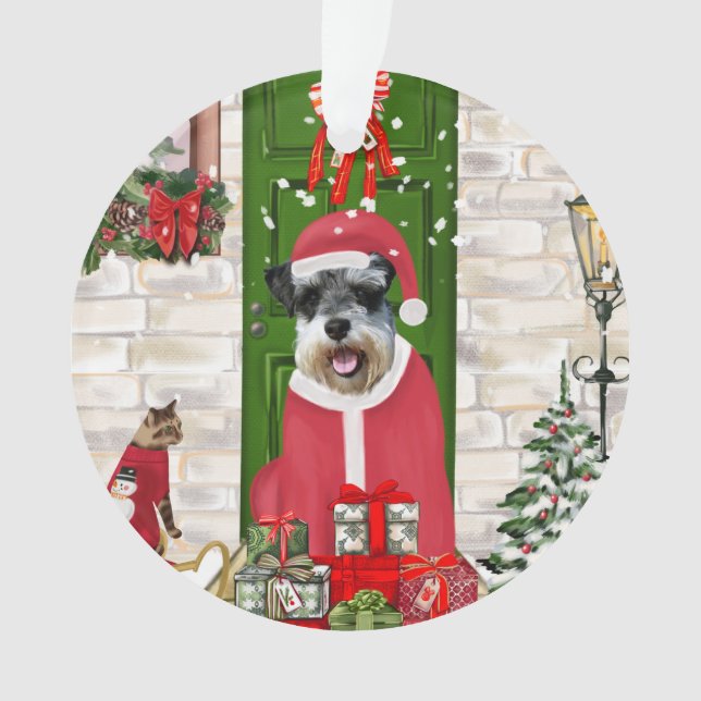 Schnauzer Chien Noël (devant)