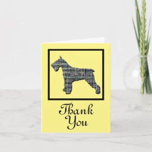 Schnauzer Chien Silhouette Merci Carte de voeux