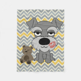 Schnauzer-Decke Fleecedecke