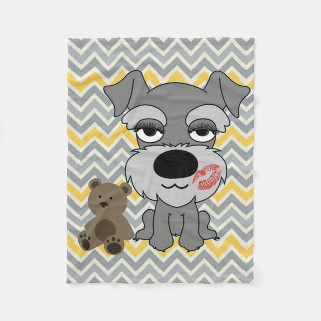 Schnauzer-Decke Fleecedecke (Vorderseite)