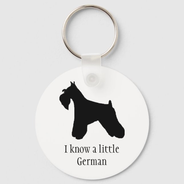 Schnauzer Deutscher Schlüsselanhänger (Vorderseite)