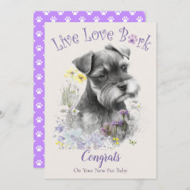 Schnauzer Dog Adoption, Gotcha Day Karte