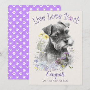 Schnauzer Dog Adoption, Gotcha Day Karte