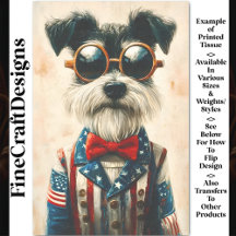 Schnauzer Dog, American Style Jacket CC9 Decoupage