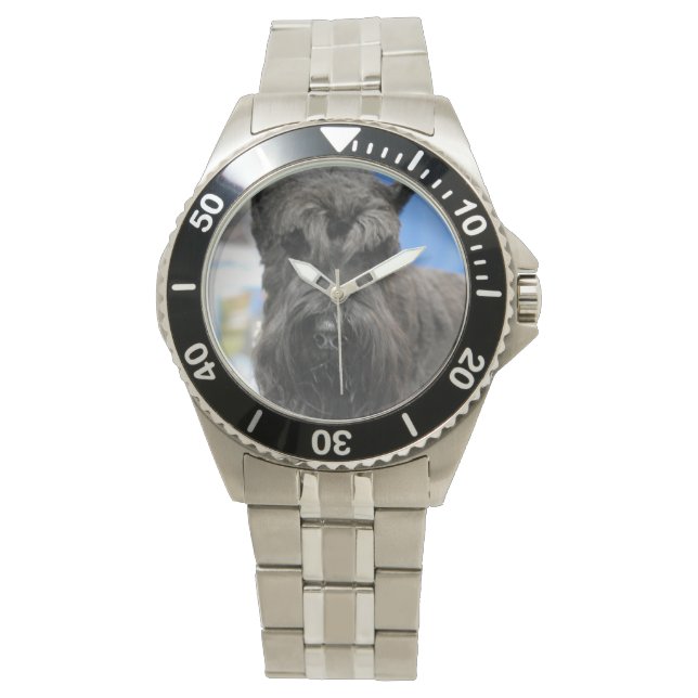 Schnauzer Dog Armbanduhr (Vorderseite)