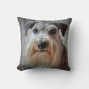 Schnauzer-Dog-Gesicht Kissen