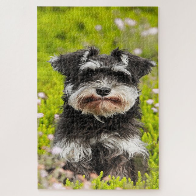 Schnauzer Dog Jigsaws. (Vertikal)