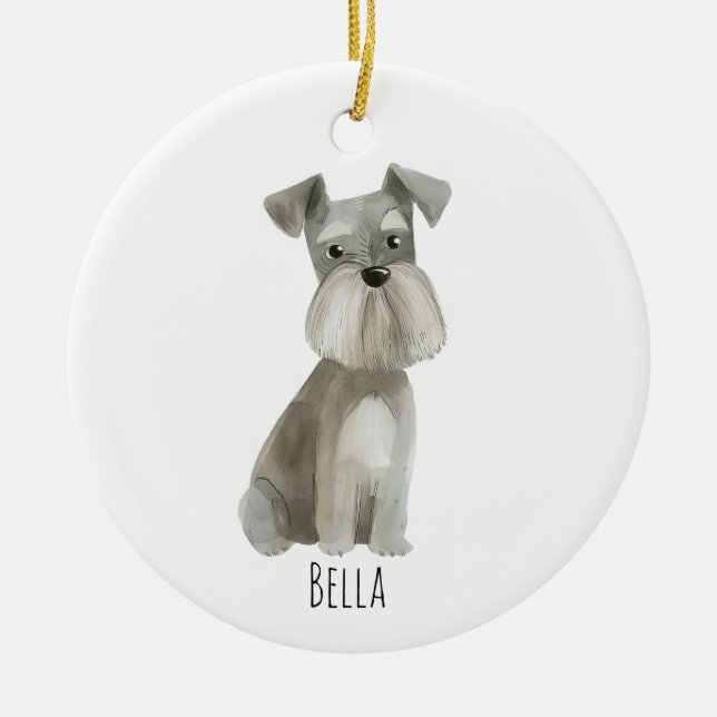Schnauzer Dog Keramik Ornament (Vorne)